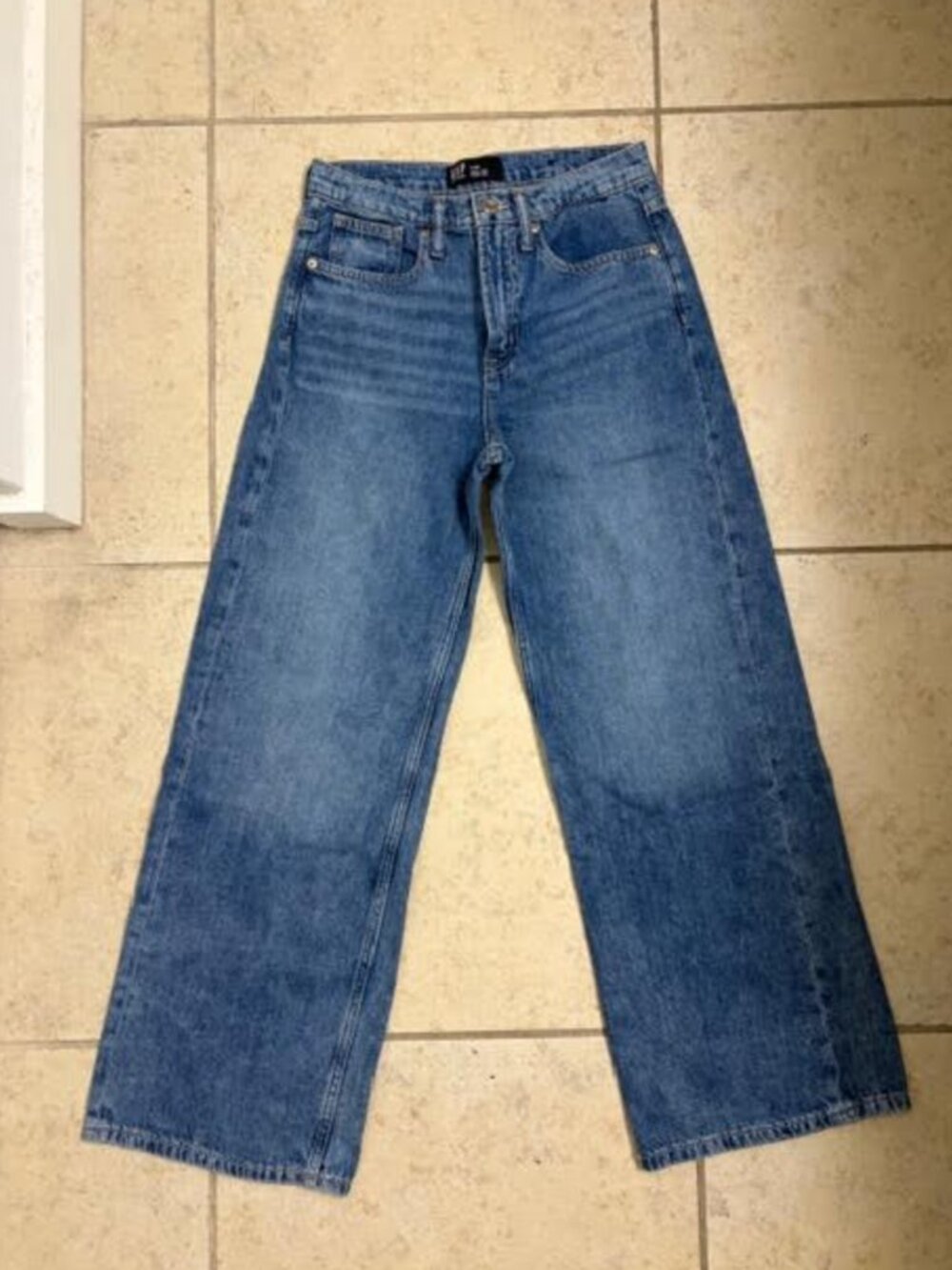 GAP Women's High Rise Wide Leg Jeans 2 26 Regular Dark Wash Blue Denim NEW NWOT